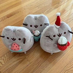 Pusheen Plushes Set Of Three, Two NWT and One Like New